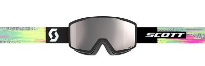 Превью Горнолыжная маска Маска горнолыжная SCOTT Factor Pro Black Neon Yellow/Silver Chrome (283567-4755313)